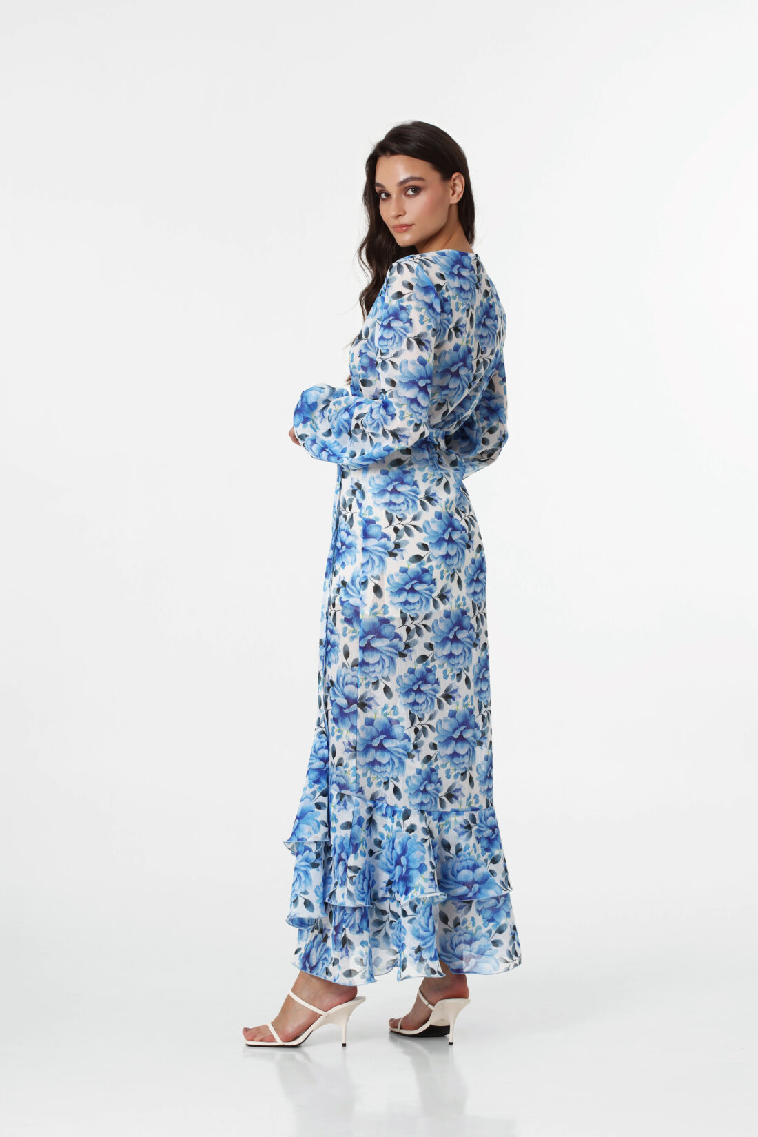 BLUE ROSES CAFTAN DRESS