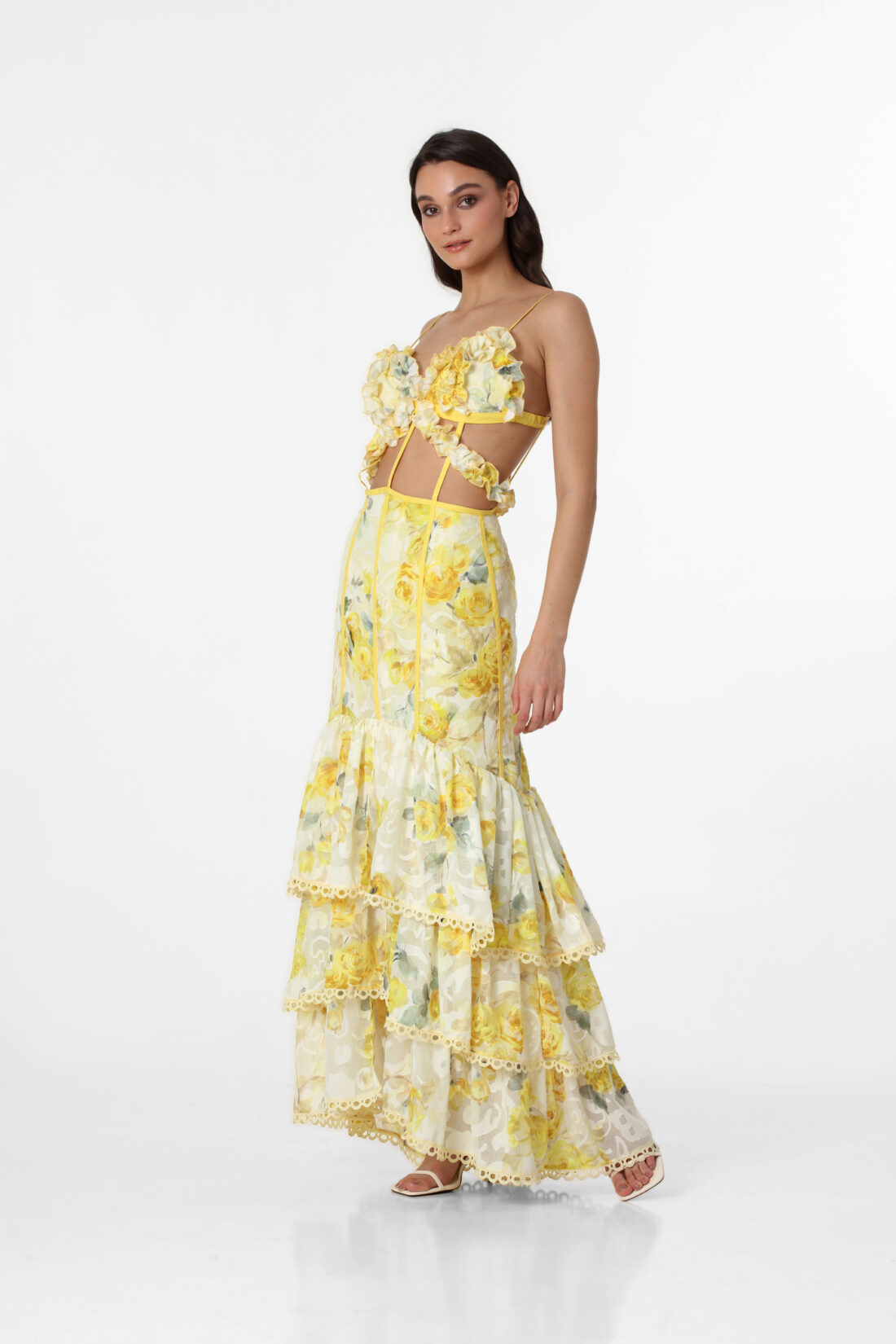 YELLOW ROSES MAXI DRESS