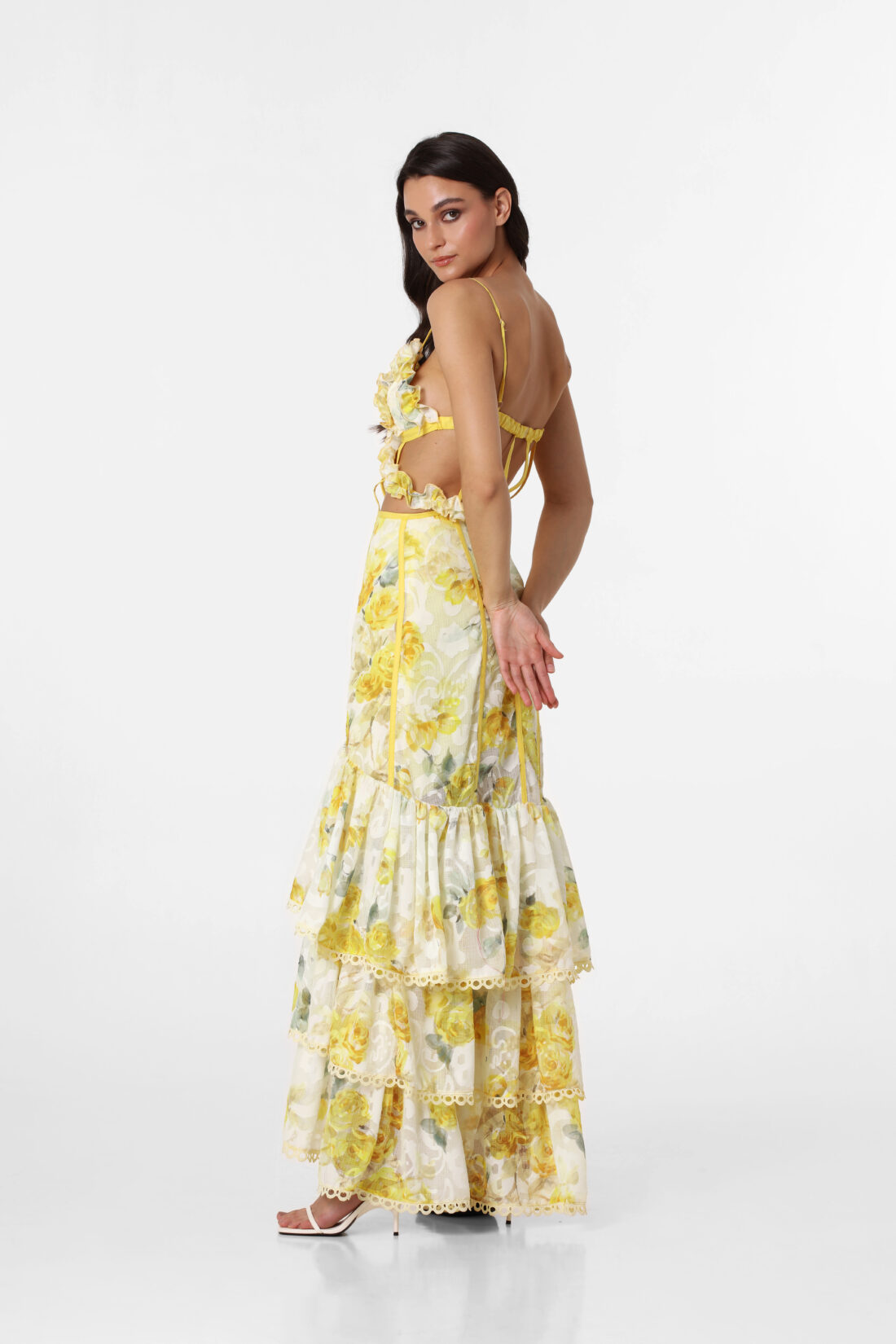 YELLOW ROSES MAXI DRESS