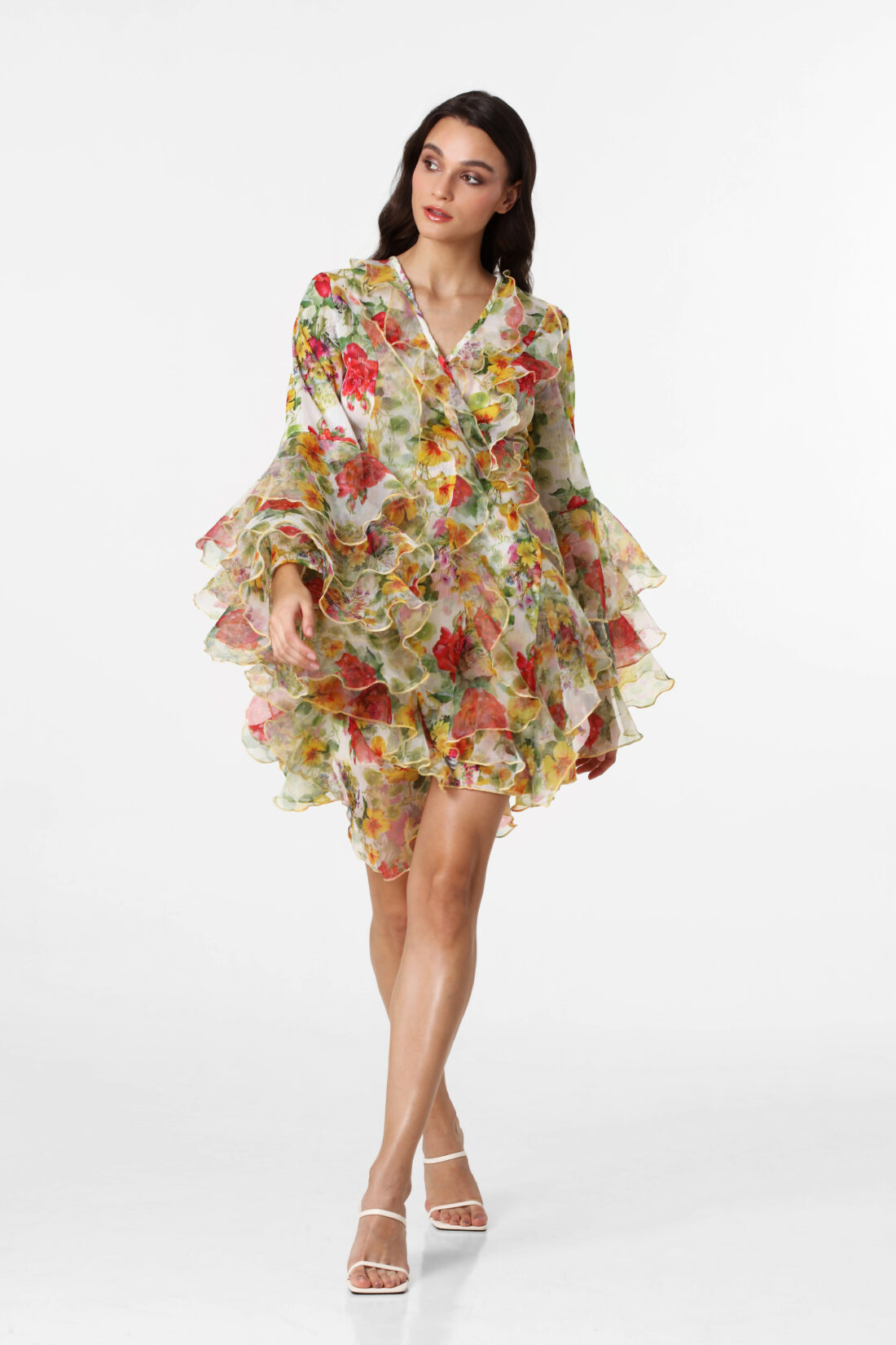 LONGSLEEVE FLOWER LONGSLEEVE MINIDRESS