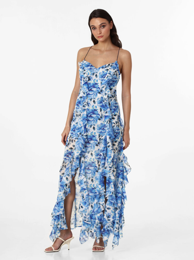 Iris Flower Maxi Dress | Menti Official Shop