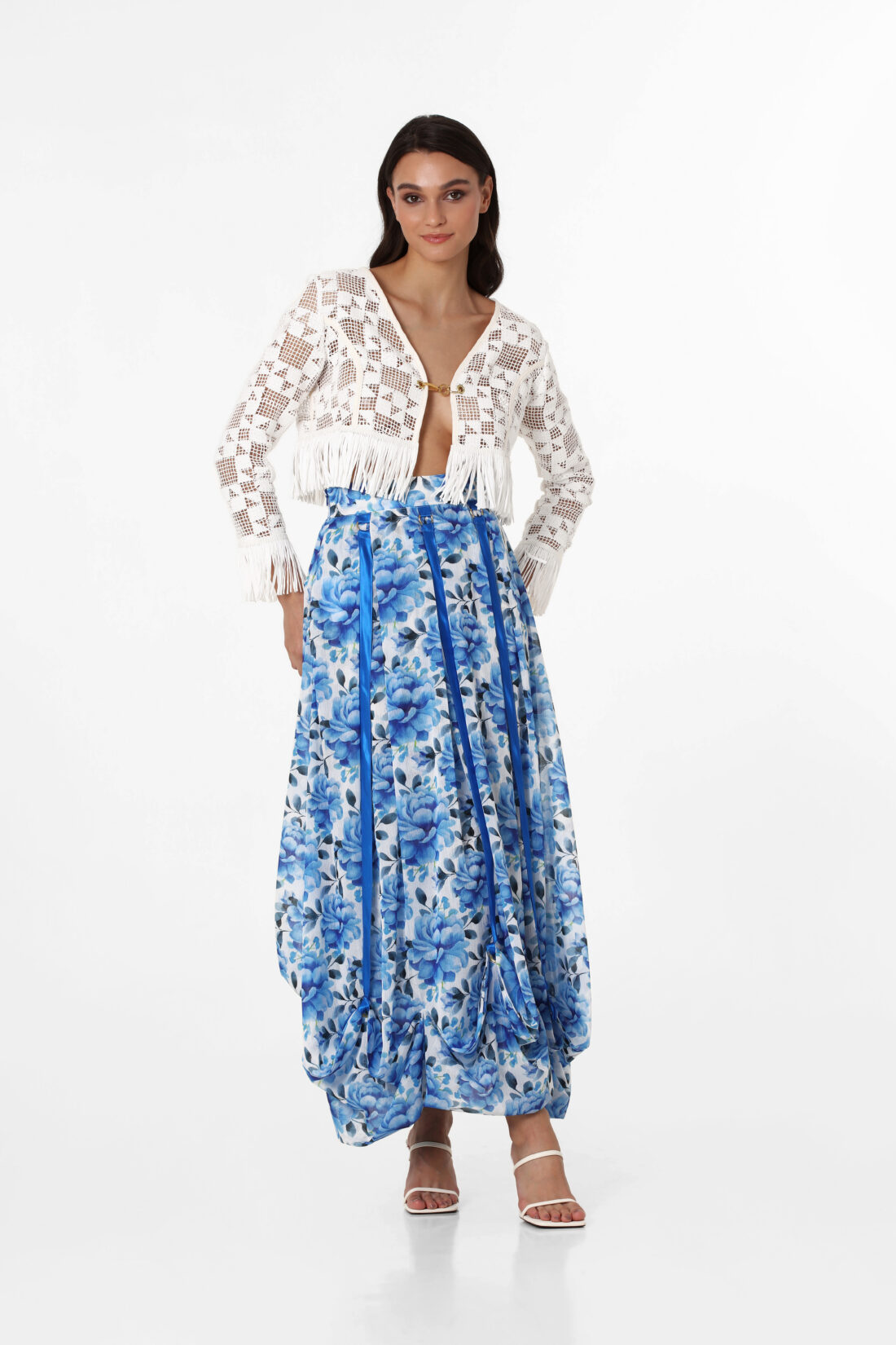 BLUE ROSES SET SKIRT