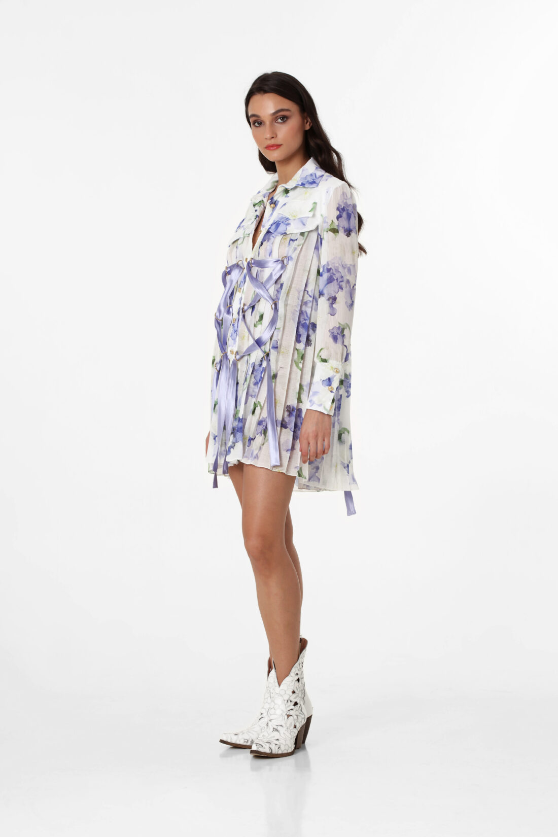 IRIS FLOWER DRESS-SHIRT