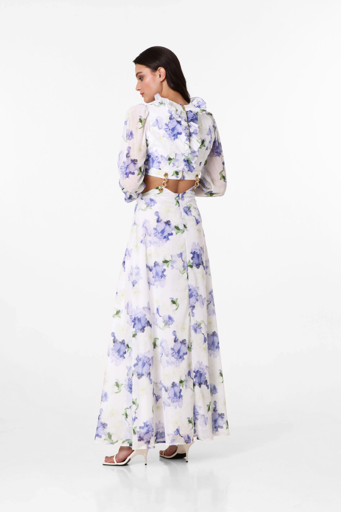 Iris Flower Maxi Dress