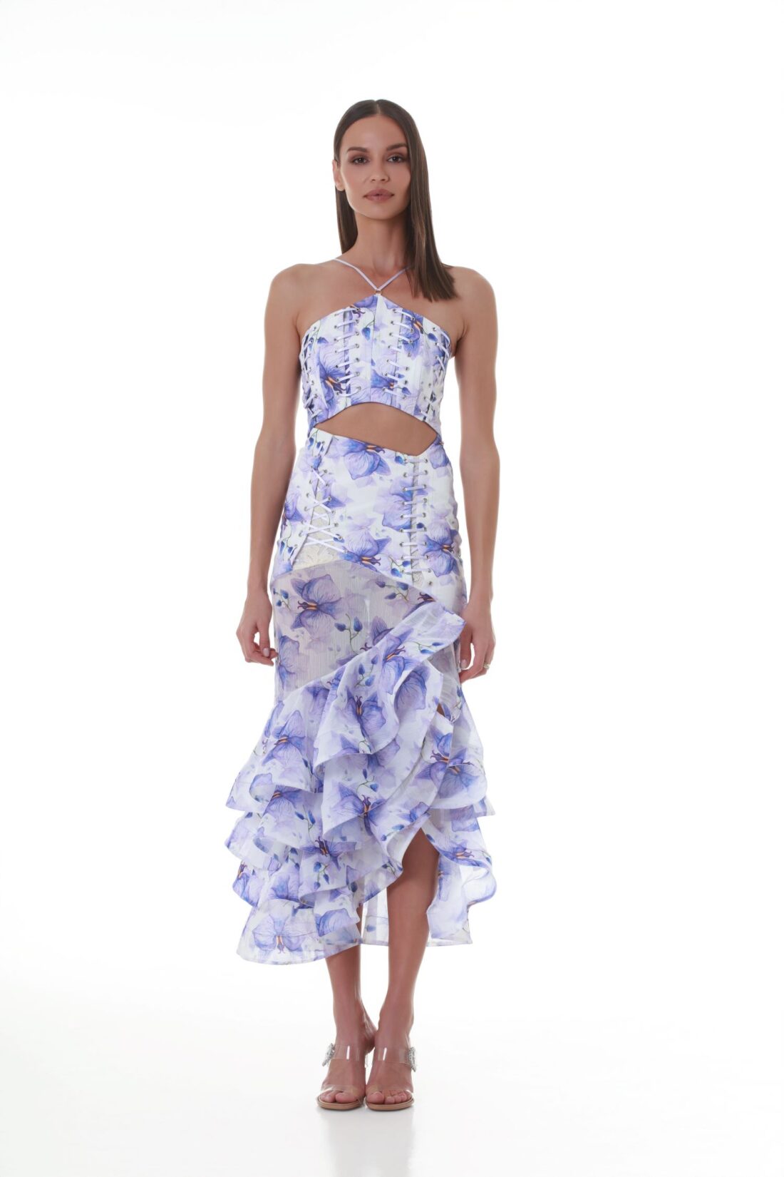 Macarena Cut-out Blue Orchid Maxi Dress