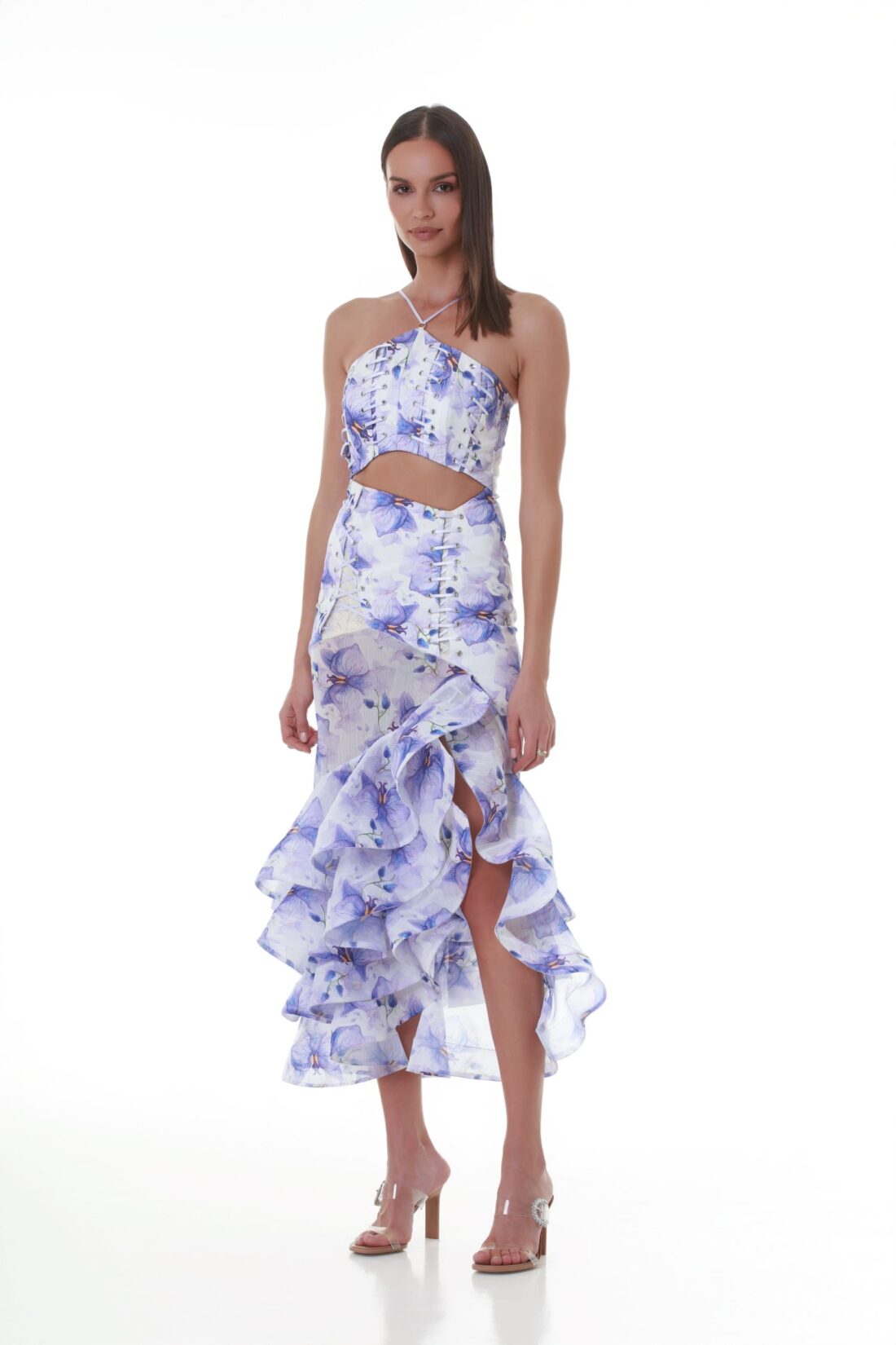 Macarena Cut-out Blue Orchid Maxi Dress